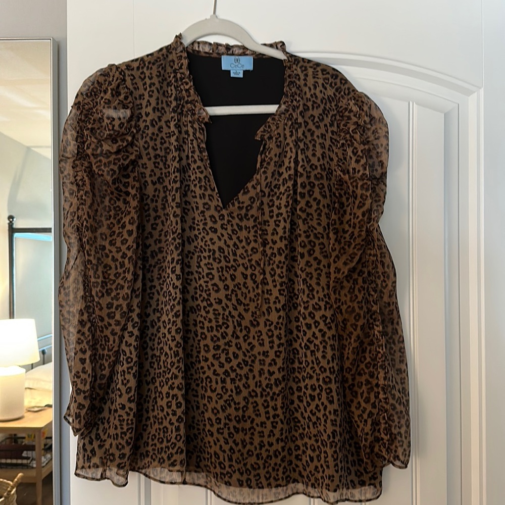 Cheetah print blouse - CeCe Brand